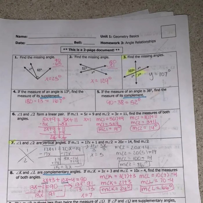 Relationships in triangles answer key