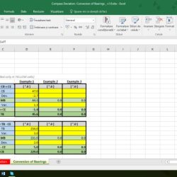 Magnetic compass deviation table excel