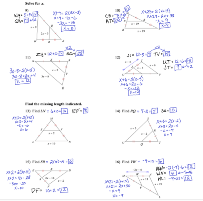 Relationships in triangles answer key