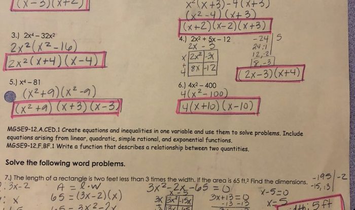 Unit 4 solving quadratic equations homework 5 complex numbers