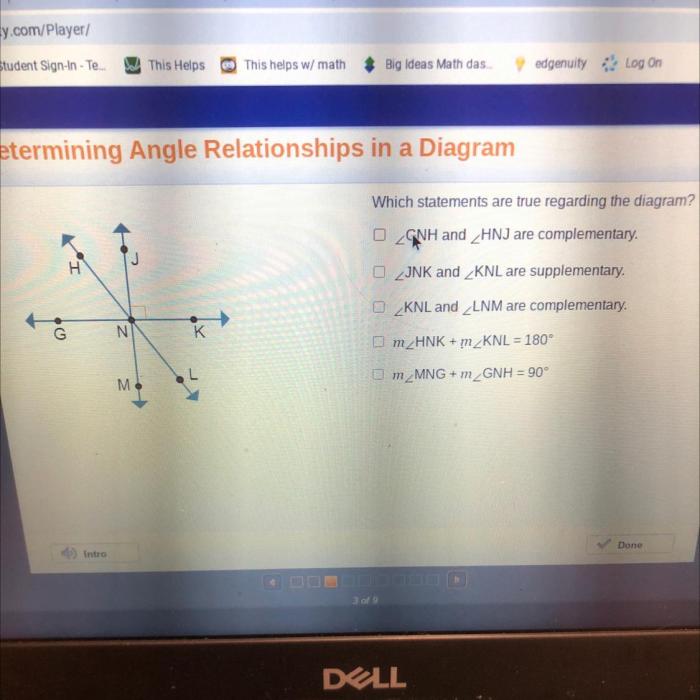 Which statements are true regarding the diagram